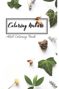 Coloring Nature: Mini coloring book for on the go nature lovers