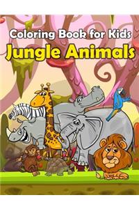 Coloring Book For Kids Jungle Animals