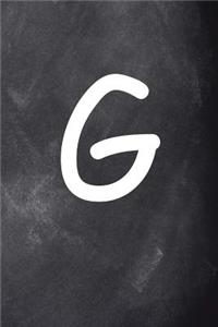 Monogram G Personalized 2019 Weekly Planner G Chalkboard 134 Pages