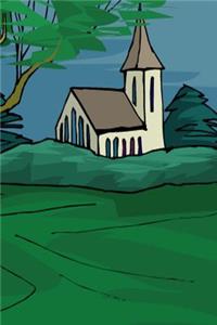 2019 Weekly Planner Country Church Drawing 134 Pages