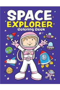 Space Explorer Coloring Book