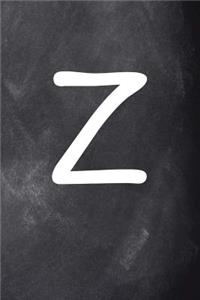 Monogram Z Personalized Monogram Journal Custom Gift Idea Letter Z Chalkboard
