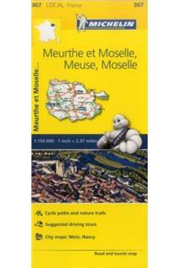Meuse, Meurthe-et-Moselle, Moselle, - Michelin Local Map 307