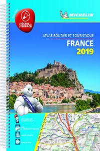 France 2019 -Tourist & Motoring Atlas A4 Laminated Spiral