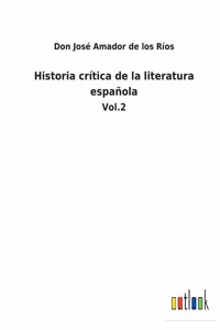 Historia crítica de la literatura española