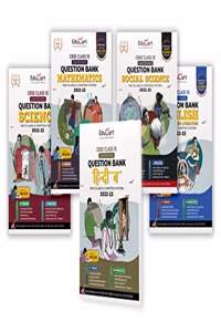 Educart CBSE Class 10 Combo of Science, SST, English, Maths and Hindi B New Question Banks for 2022-23 (Bundle of 5 Books 2023)
