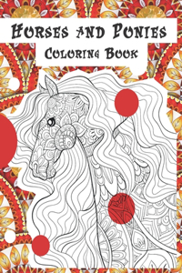 Horses and Ponies - Coloring Book