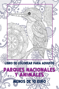 Libro de colorear para adultos - Menos de 10 euro - Parques Nacionales y Animales