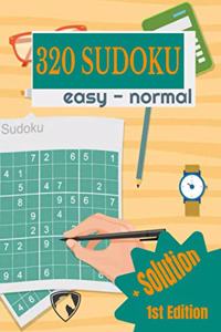 320 Sudoku Easy - Normal +Solutions 1st Edition
