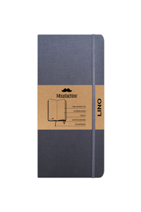 Moustachine Classic Linen Large Grey Blank Hardcover