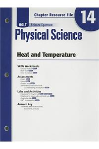 Holt Science Spectrum Physical Science Chapter 14 Resource File: Heat and Temperature