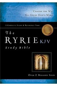 KJV Ryrie Study Bible Genuine Leather, Black, Red Letter