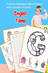 English Tamil Practice Alphabet ABCD letters with Cartoon Pictures