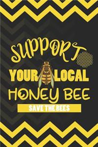 Support Your Local Honey Bee Save The Bees