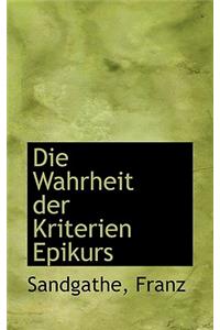 Die Wahrheit Der Kriterien Epikurs