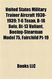 United States Military Trainer Aircraft 1930-1939