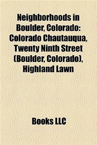 Neighborhoods in Boulder, Colorado