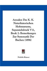 Annalen Des K. K. Naturhistorischen Hofmuseums, Separatabdruck V11, Book 2