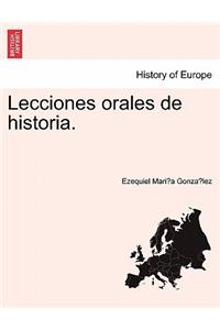 Lecciones orales de historia.