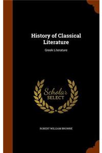 History of Classical Literature