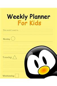 Weekly Planner For Kids -Penguin Cover