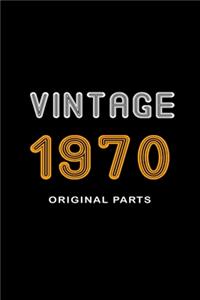 Retro Birthday - Vintage 1970 Notebook Original Parts Gift