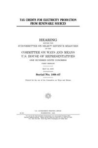 Tax credits for electricity production from renewable sources