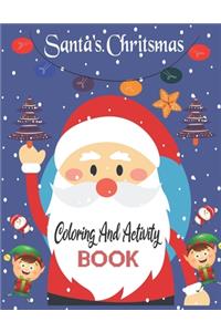 Santa's Chritsmas Coloring And Activity Book