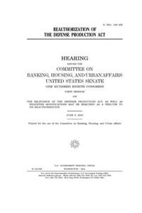 Reauthorization of the Defense Production Act