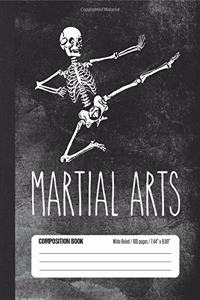 Martial Arts Composition Book Wide Ruled 100 pages (7.44 x 9.69)