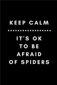 Keep Calm It's Ok to Be Afraid of Spiders