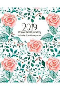 2019 Planner Weekly/Monthly, Calendar Schedule Organizer