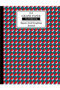 4x4 Graph Paper Notebook. Square Grid Graphing Journal