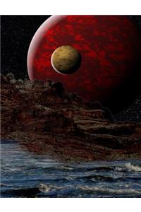 Planet Star Ocean Galaxy Lined Notebook Journal