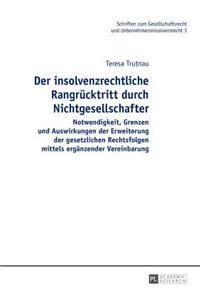 insolvenzrechtliche Rangruecktritt durch Nichtgesellschafter