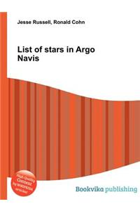 List of Stars in Argo Navis