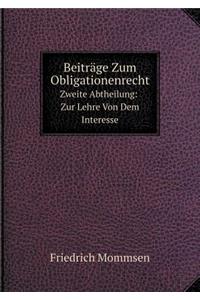 Beiträge Zum Obligationenrecht Zweite Abtheilung