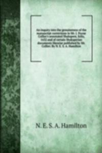 AN INQUIRY INTO THE GENUINENESS OF THE