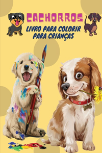 Cachorros Livro para Colorir para Crianças