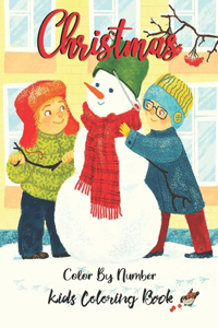 Christmas Color By Number Kids Coloring Book