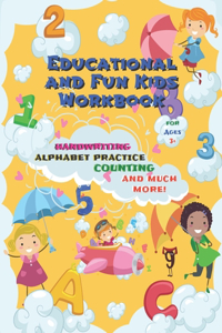 Educational and Fun Kids Workbook Handwriting Alphabet Practice Counting and Much More!