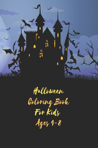 Halloween Coloring Book For Kids Ages 4-8