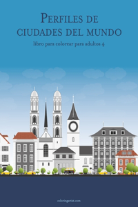 Perfiles de ciudades del mundo libro para colorear para adultos 4