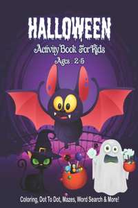 Halloween Activity Book for Kids Ages 2-5