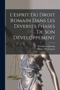 L'esprit Du Droit Romain Dans Les Diverses Phases De Son Développement