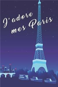 Notizbuch J'adore mes Paris