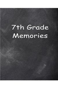 Seventh Grade 7th Grade Seven Memories Chalkboard Design School Composition Book