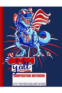 BOOM Y'ALL Composition Notebook