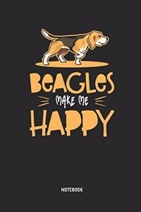 Beagles Make Me Happy - Notebook