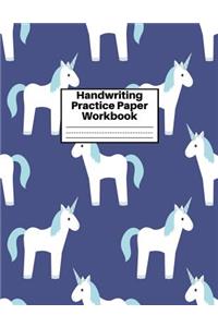 Handwriting Practice Paper Workbook